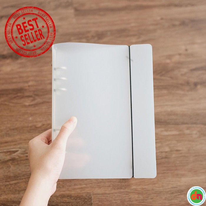 

Binder Plastik - Binder Loose Leaf - Binder Polos Doff White Plastic File Binder 6 Ring A5 / Binder