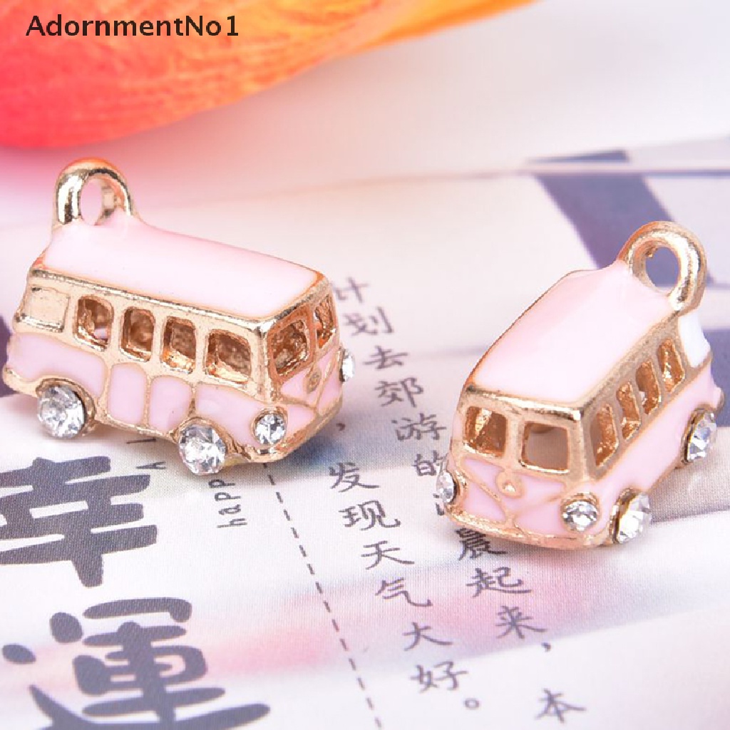 (AdornmentNo1) 5pcs / Set Liontin Bentuk Busses 3D Bahan Alloy Untuk Kerajinan Tangan DIY Charms