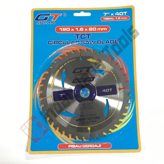 Diskon Gt Japan Circular Saw Blade 7 X 40T Ultra Thin Mata Pisau Potong Kayu Murah