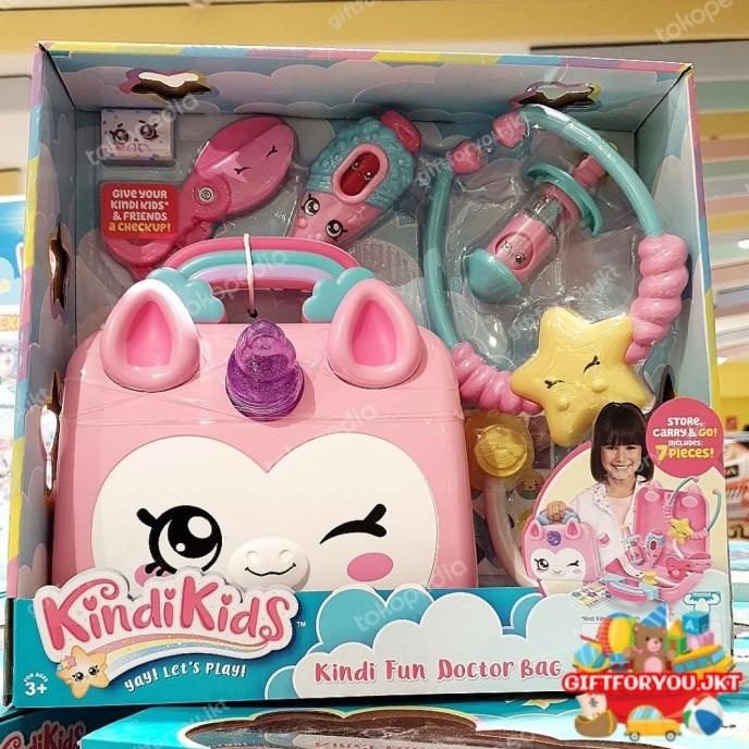 Kindi Kids Doctor Bag Playset Kindi Fun Unicorn Mainan Tas Dokter ---Terbaru---