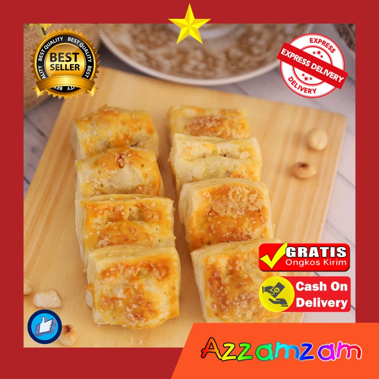 

Kue Grim Selai Kacang / Grem Isi Kacang / Camilan Snack Pastry Renyah Gurih Manis Kering 200gr