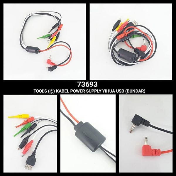 YIHUA Kabel Power Supply Servis Repair Plus USB dan Jepit Buaya Clip