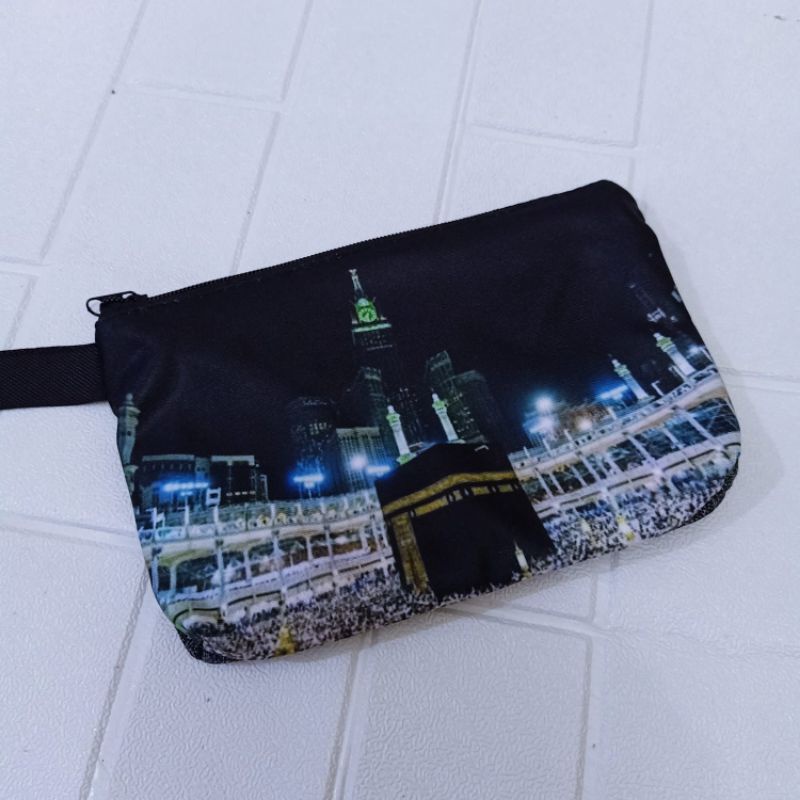 Pouch Printing Ka'bah Madinah / Dompet Wanita  by Zellshop