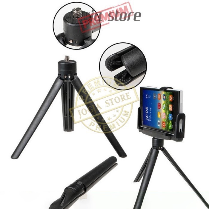 Tripod Kaki Tiga Kamera Universal Mini Tripod Stand for HP & Tablet