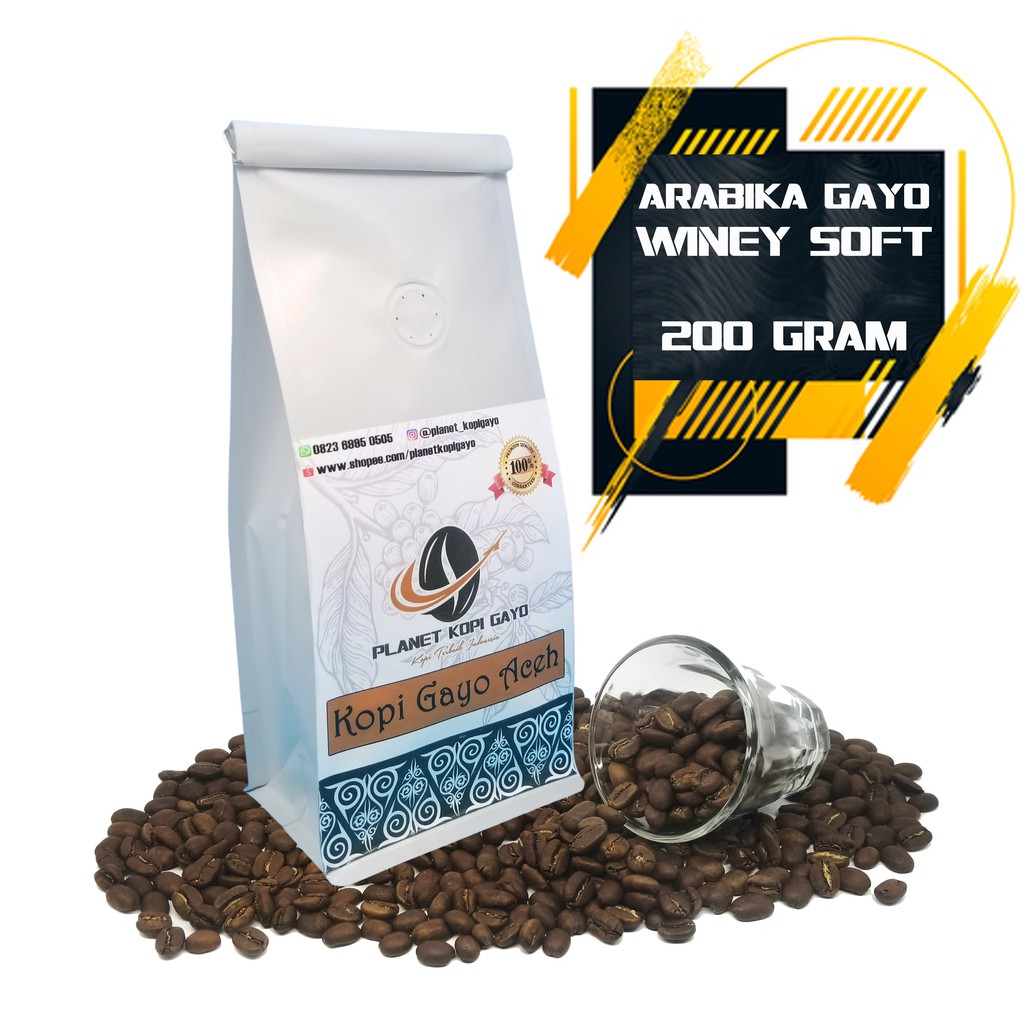 

BUBUK, ROASTED BEAN KOPI GAYO ACEH ARABIKA WINEY SOFT 200 GRAM