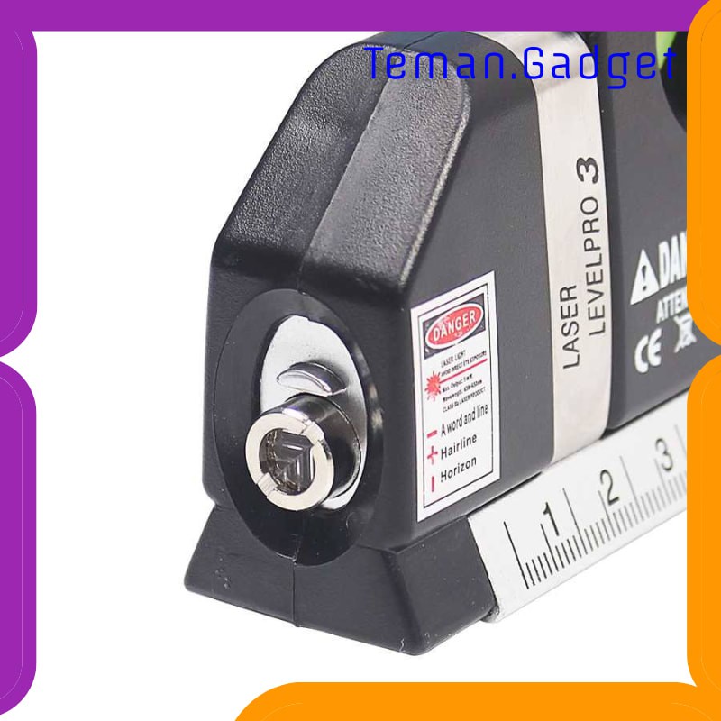 TG-DE248 Taffware LEVELPRO3 Penggaris Laser Horizontal 250CM + Waterpass