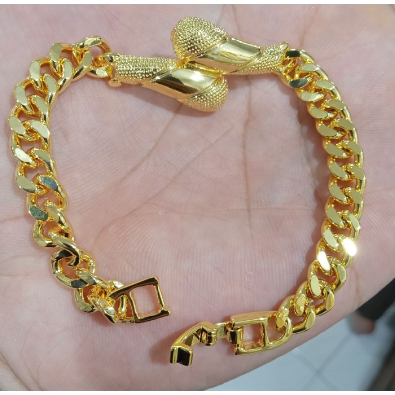 gelang tangan xuping wanita berlapis emas 24k uk18cm