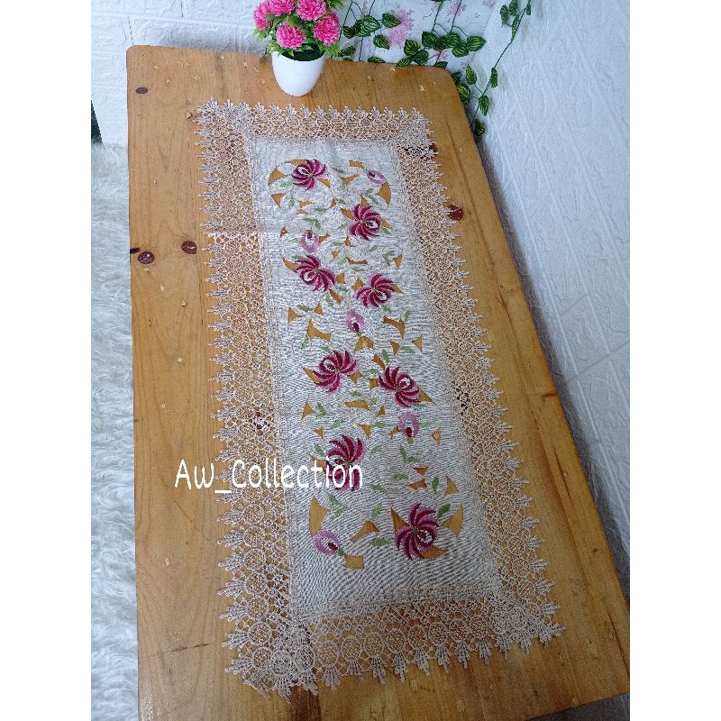 TAPLAK MEJA TAMU PERSEGI IMPORT / TAPLAK MEJA TAMU PERSEGI / TAPLAK MEJA TAMU / TAPLAK BORDIR MESIN