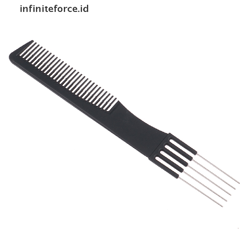 1pc Sisir Rambut Dua Sisi Bahan Stainless Steel Untuk Salon