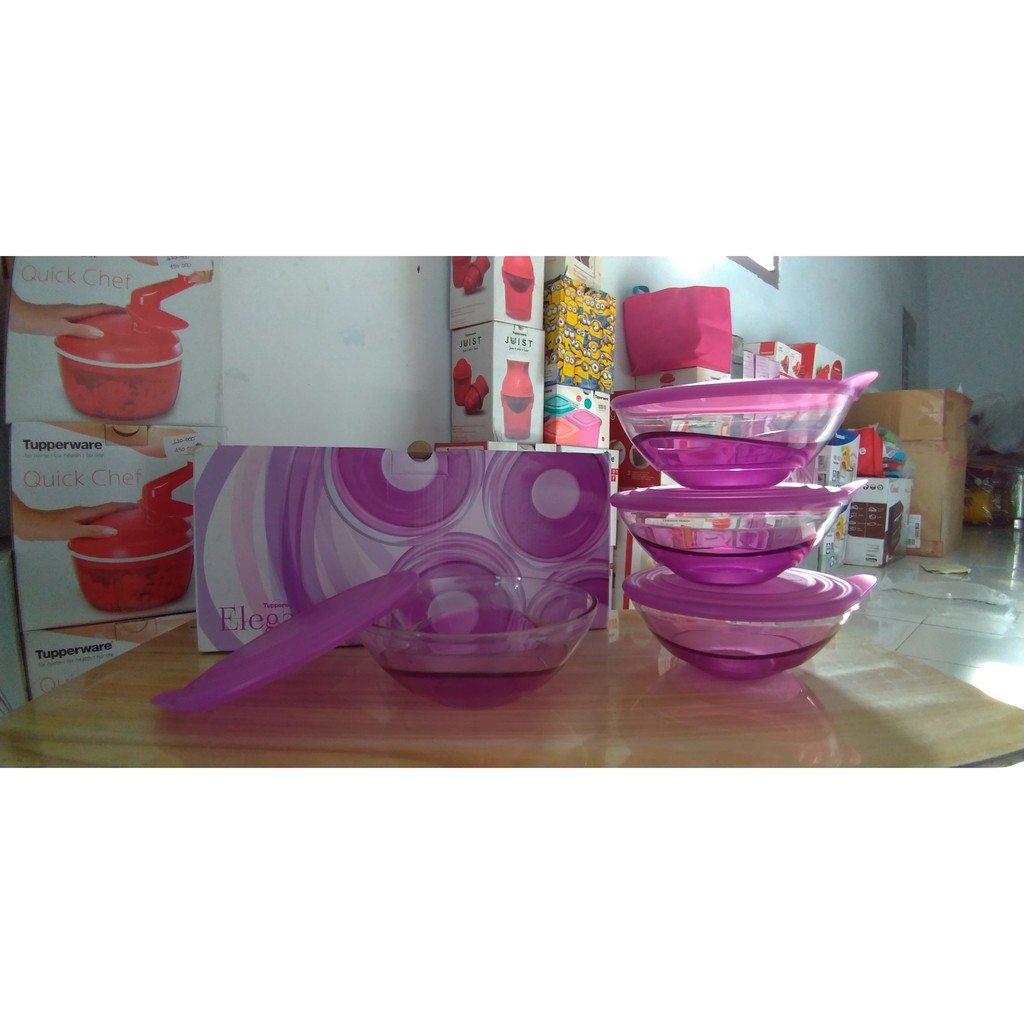 Eleganzia bowl tupperware bonus crystal canister