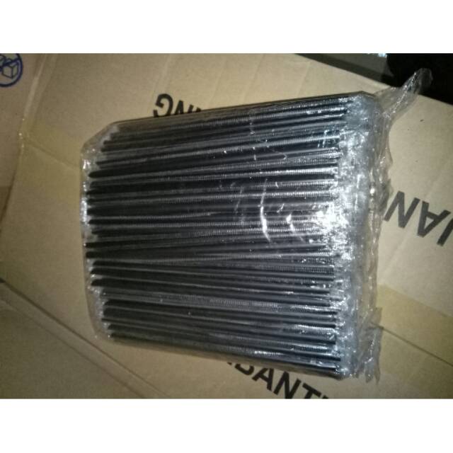 Sedotan Plastik 6mm 20cm Steril Hitam 300btng Bungkus Hegenies Kopi Lurus Lancip Runcing 6 mm 20 cm