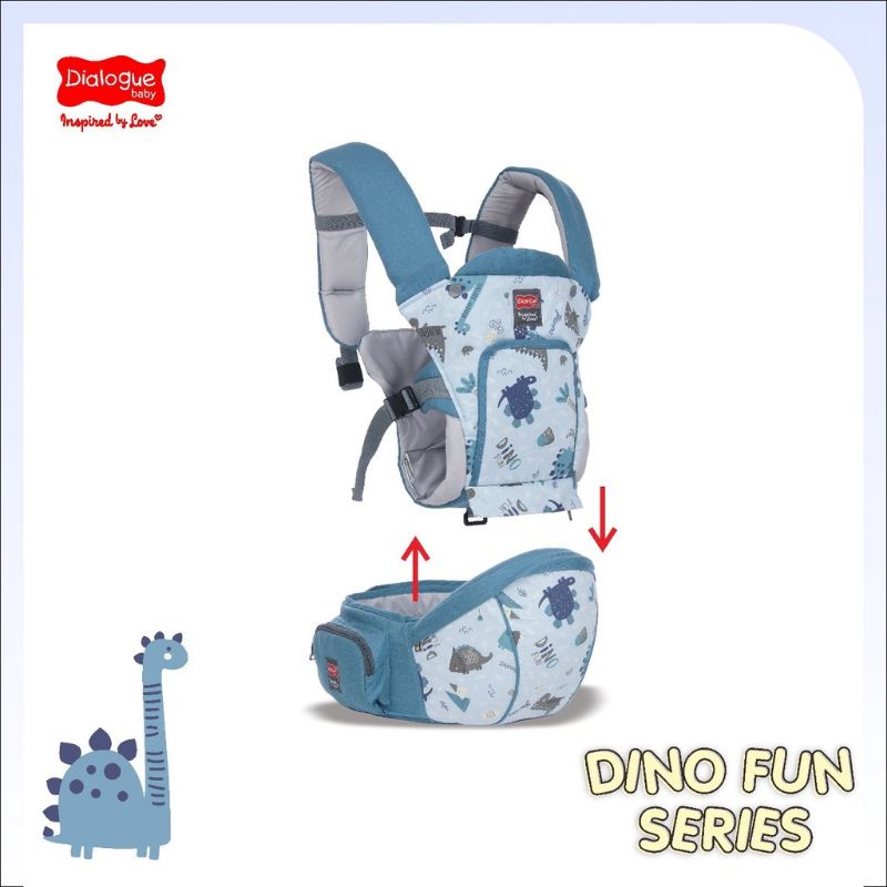 Dialogue DGG4254 Hipseat 10in1 Dino series / Dialogue Gendongan 10 in 1