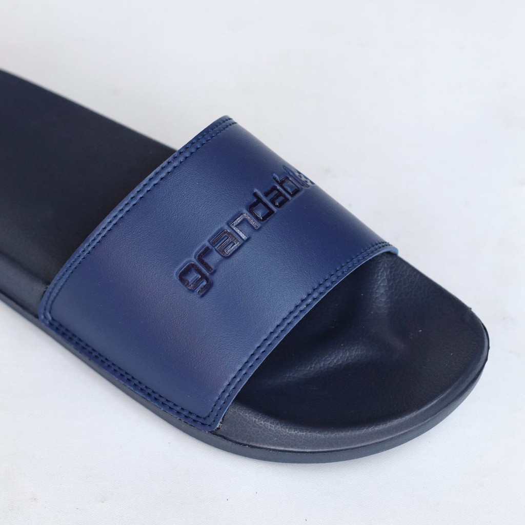 ABRHM x SHIRO Sandal Slide Pria Sandal Slop Pria Kulit Pu Sendal Selop Cowok / Cowo Kekinian