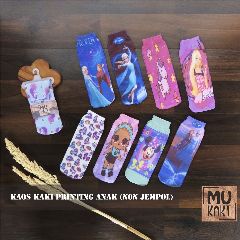 Kaos Kaki Printing Anak Karakter Murah Mukaki D