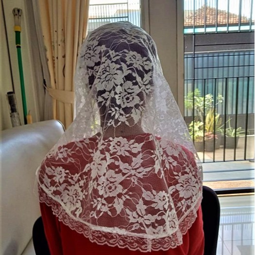 Mantilla Mantila Katolik Kerudung Kudung Doa Wanita Katolik Untuk Misa Pasmina Pashmina