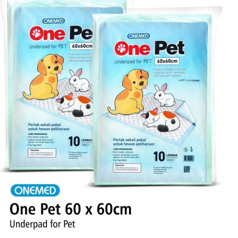 Onemed Underpad One Pet / Puppy Training Pads Uk 60x60 10lbr