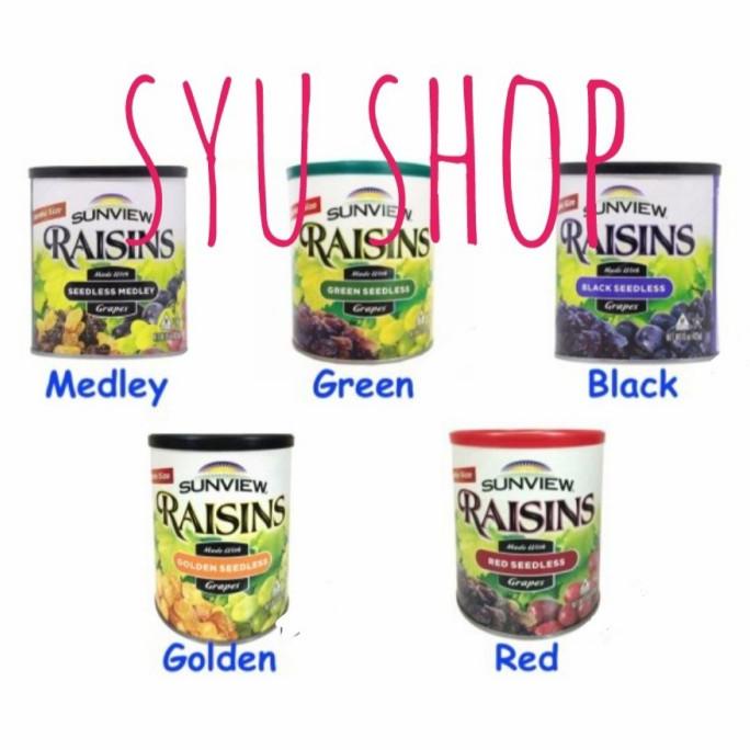 

Sunview Raisins 425 Gr Kismis Premium Black Red Green Golden Meedley Sale