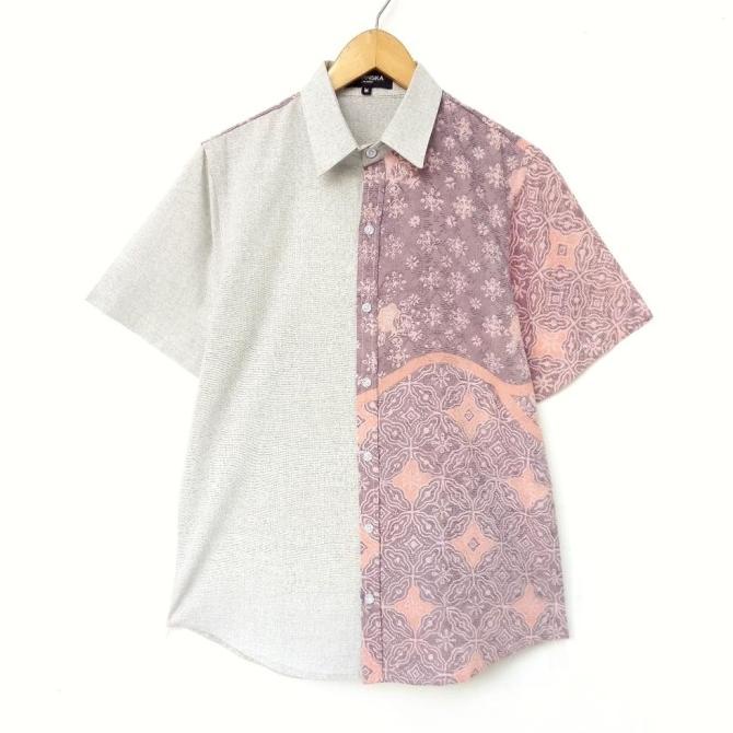 Batik Kemeja Pria Salem Baju Kombinasi