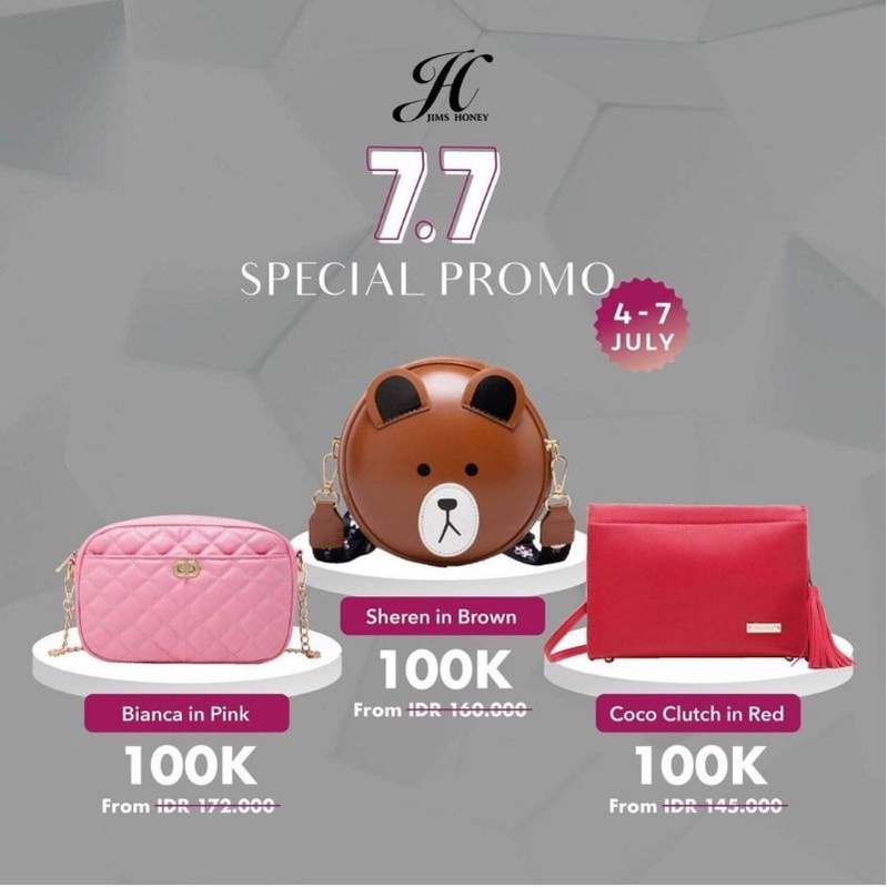 PROMO Jims Honey Tas Selempang Wanita Clutch Mini Bag Minibag Coco Bianca Sheren Jimshoney JH