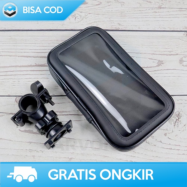 WADAH HP DI STANG SEPEDA TAHAN AIR CASE HOLDER SMARTPHONE 6 INCH ST08