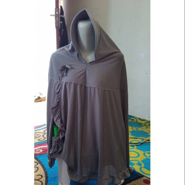Jilbab jersey belah samping