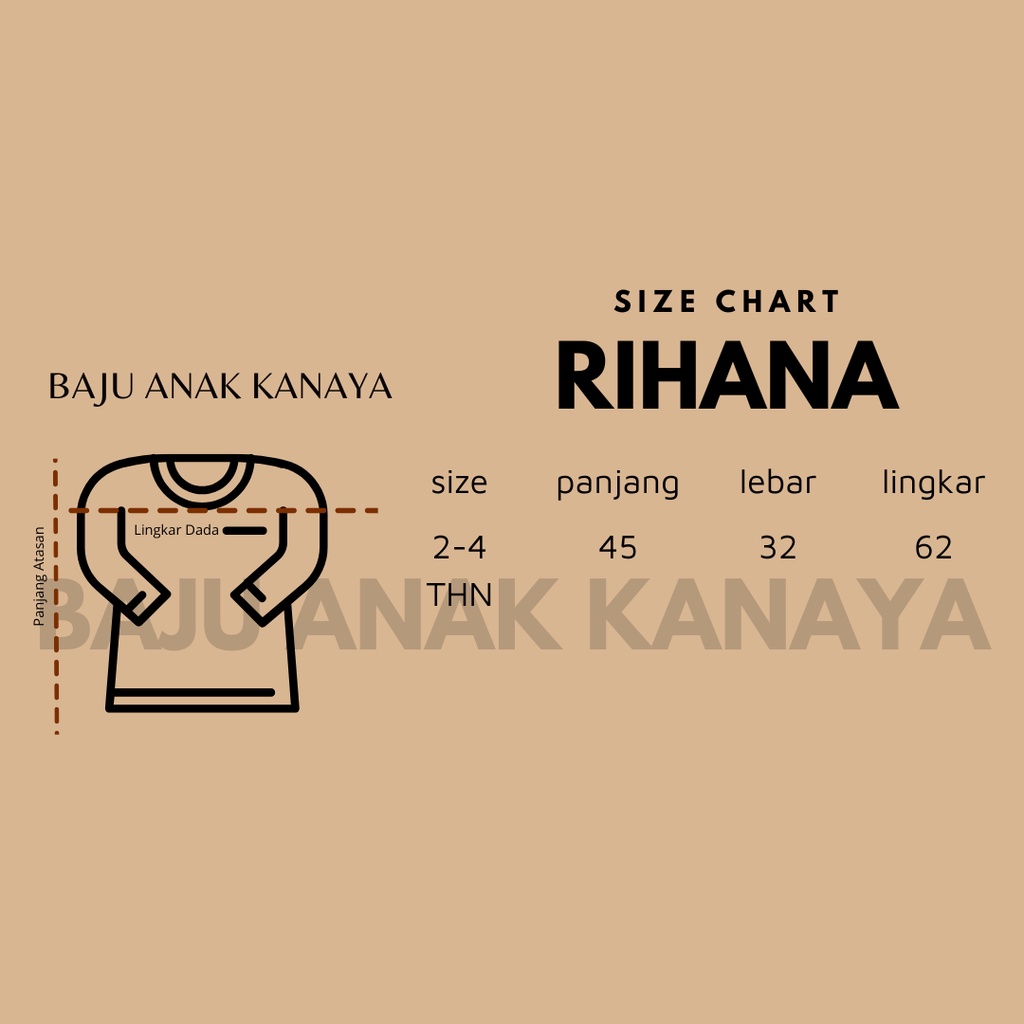 2-4TH BLOUSE ANAK RIHANA DRESS ANAK PEREMPUAN KATUN BAJU ANAK PEREMPUAN