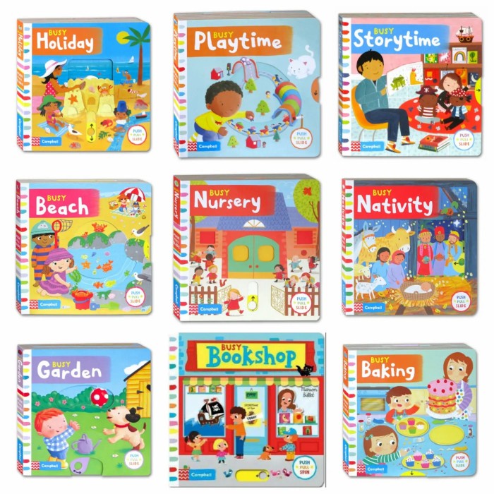 

GRATIS ONGKIR My Busy Campbell - Push Pull Slide interactive Board Book BR088