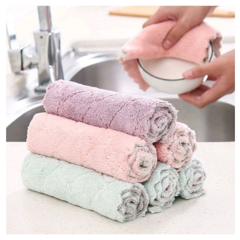 KAIN LAP PIRING CANTIK ANTI MINYAK MICROFIBER MURAH