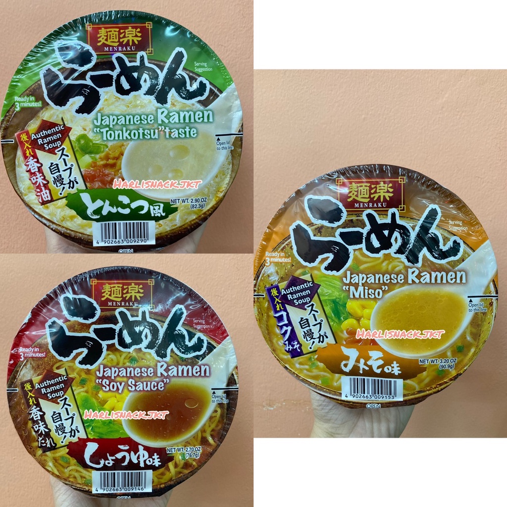 

MENRAKU JAPANESE JAPAN RAMEN TONKOTSU / MISO / SOY SAUCE - MENRAKU MISO