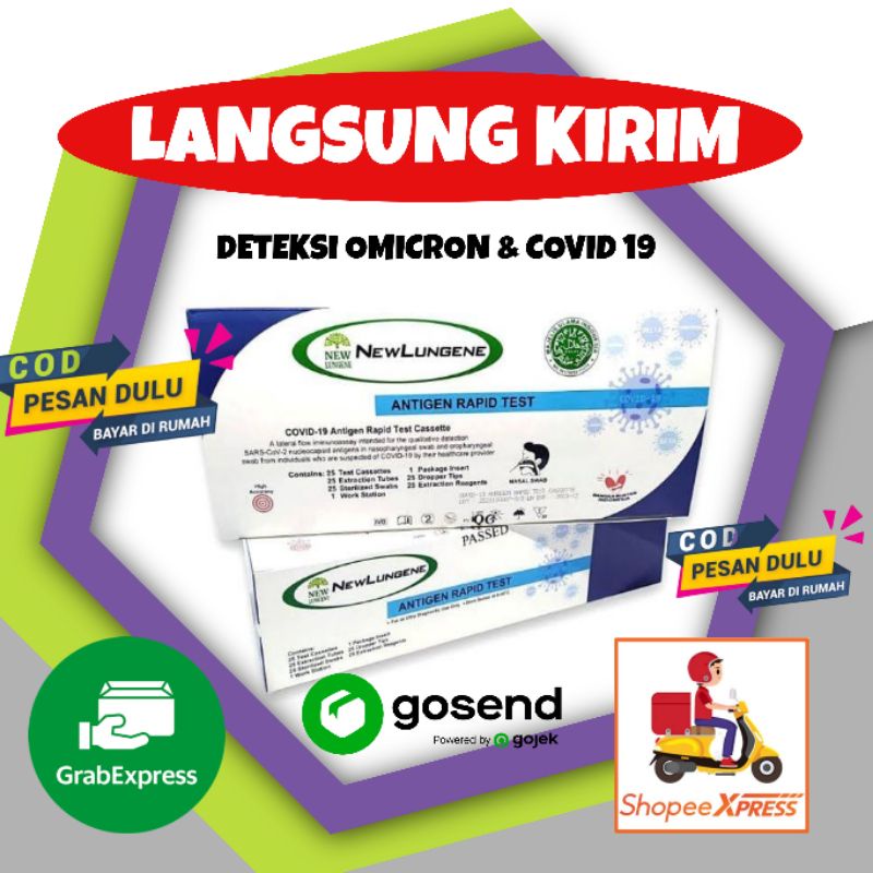 Jual ANTIGEN SWAB NEW LUNGENE 1 BOX ISI 25 OMICRON BERIJIN BISA GOSEND