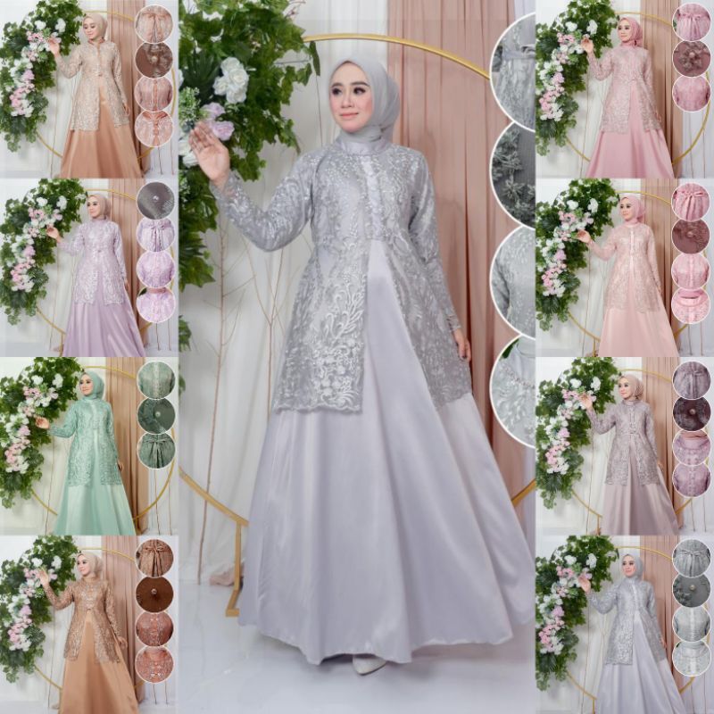 NAUREN DRESS // BAHAN TILLE MIX SATIN VELVET //BY NJ MODE