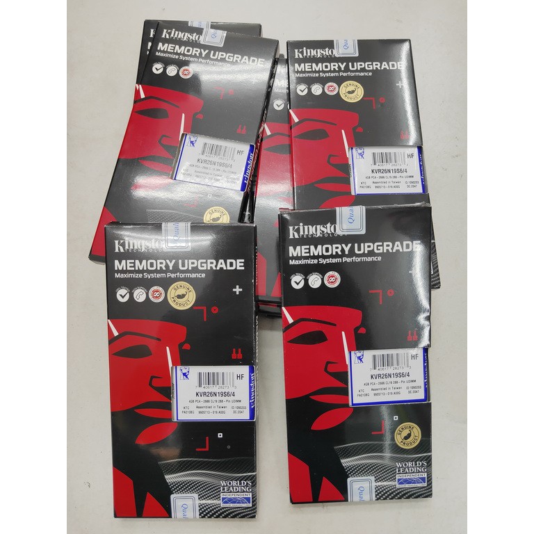 Memori Kingston PC / UDimm 4 GB DDR4 KVR26N19S6/4 - KVR DDR4 2666 Mhz Garansi RESMI