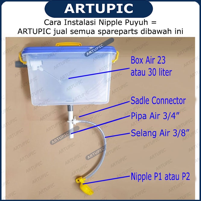 Nipple Nipel Nepel Puyuh P2 ARTUPIC Tempat Minum Niple Nippel Burung Puyuh Quail