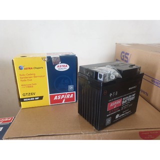 Aki Motor Satria FU 150 GTZ6V ASPIRA ASTRA MF Shopee Aki Motor Satria FU 150 GTZ6V ASPIRA ASTRA MF Shopee