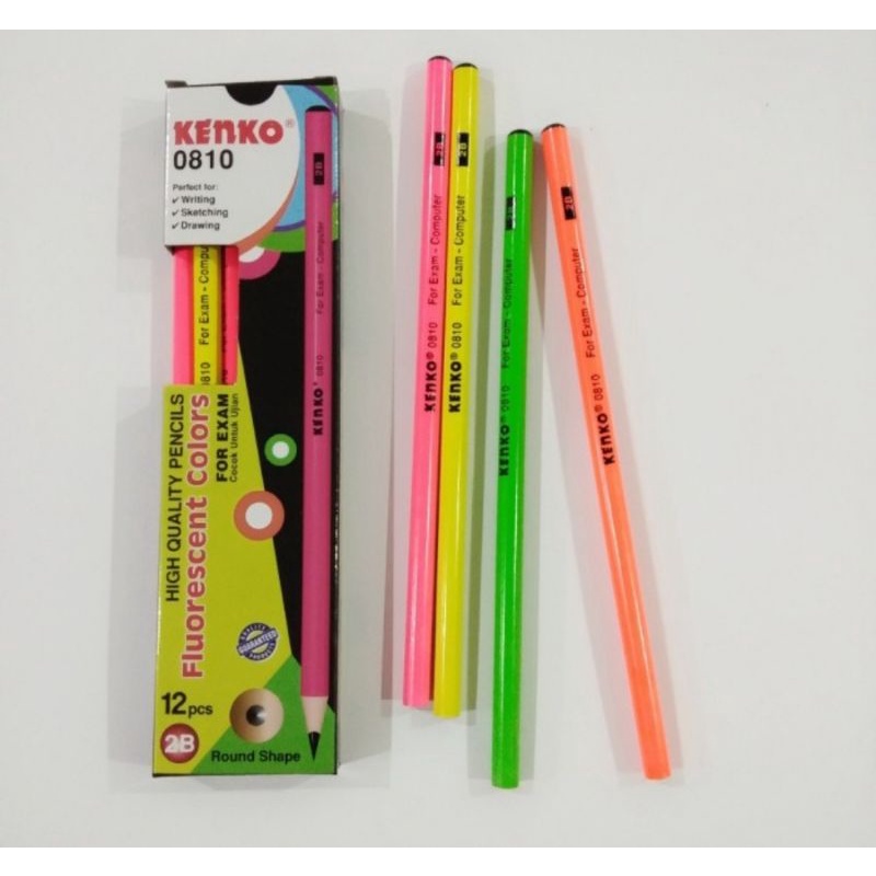 

Kenko Pensil 2B 0810 Flourescent - Pensil Serut