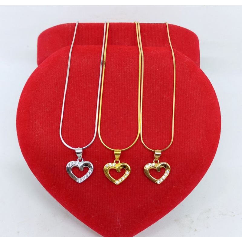 kalung kasandra bulat + liontin love mp / kalung perak asli silver 925 lapis emas/ kalung fashion