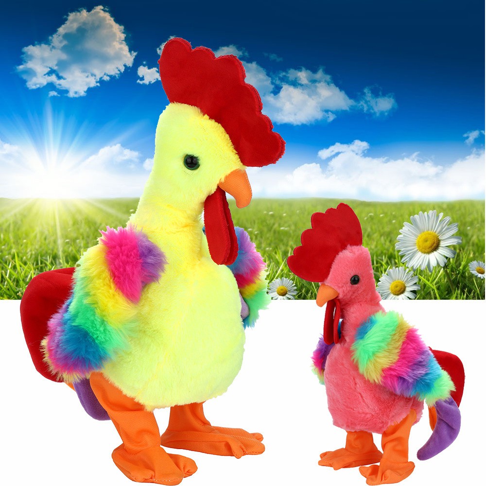 Lucu Warna Mainan Mewah Berteriak Ayam Lagu Berjalan Shake Kepala Lucu Warna Mainan Mewah Berteriak Ayam Lagu Berjalan Shake Kepala