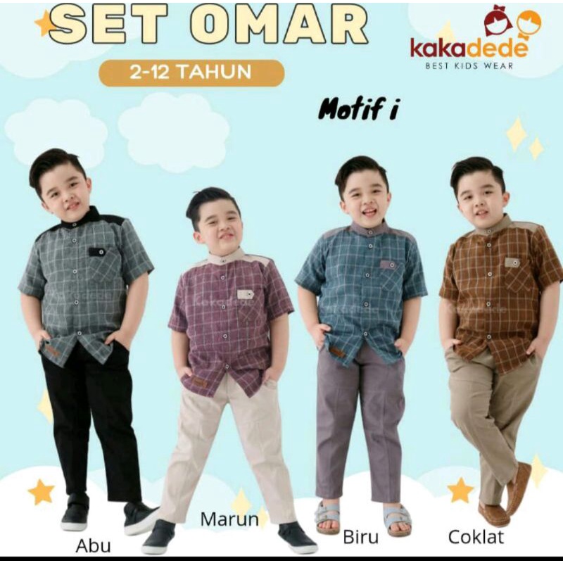 Setelan OMAR set 3-12 tahun/Setelan anak laki-laki