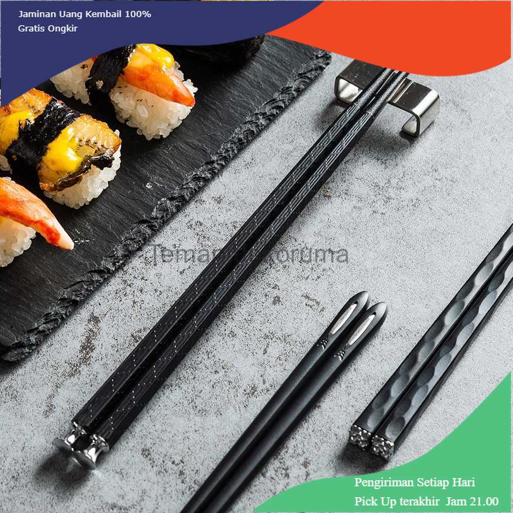 TD-AI USEMD Alat Makan Sumpit Japanese Style Chopstick 5 Pasang - 01BPP