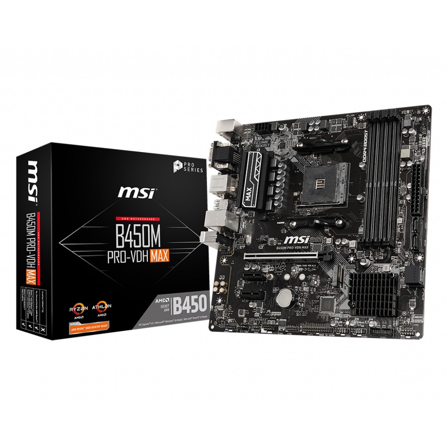 MOTHERBOARD MSI B450M PRO-VDH MAX AMD AM4 - MATX - ATHLON - RYZEN