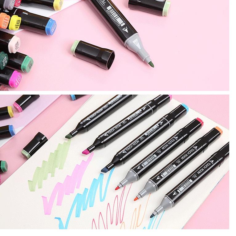 

PALING BAGUS touch 80/60/48/36/24/12 Colors Twin Tip Pen Marker Set Dual Head Oily Alcoholic Sketch Markers Brush Pen For Draw Manga Animation Design Art Supplies ♔ 849