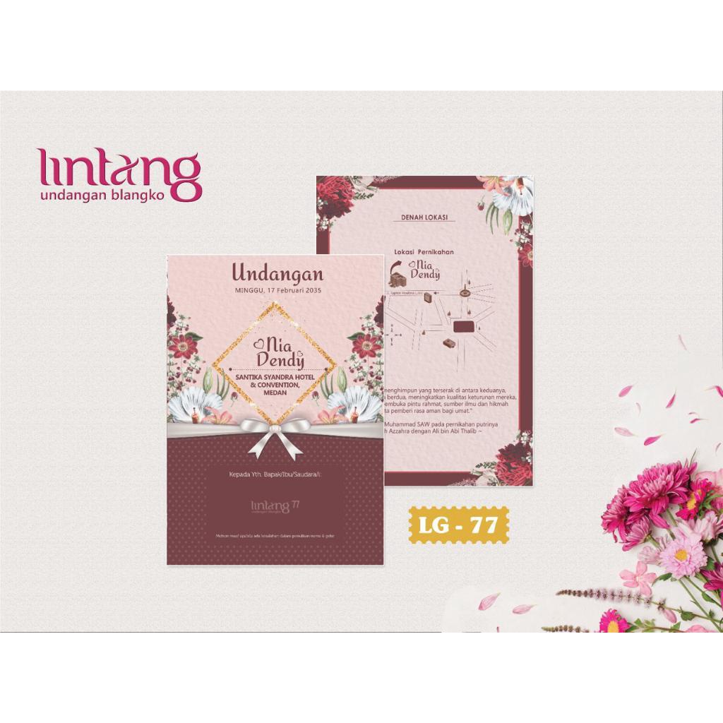 Lintang 77 | Blangko Undangan | Undangan Kosongan (Free File Setting Corel)