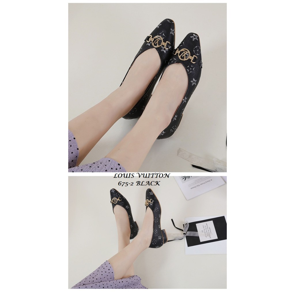 SEPATU WANITA HEELS PLATORM 675-2