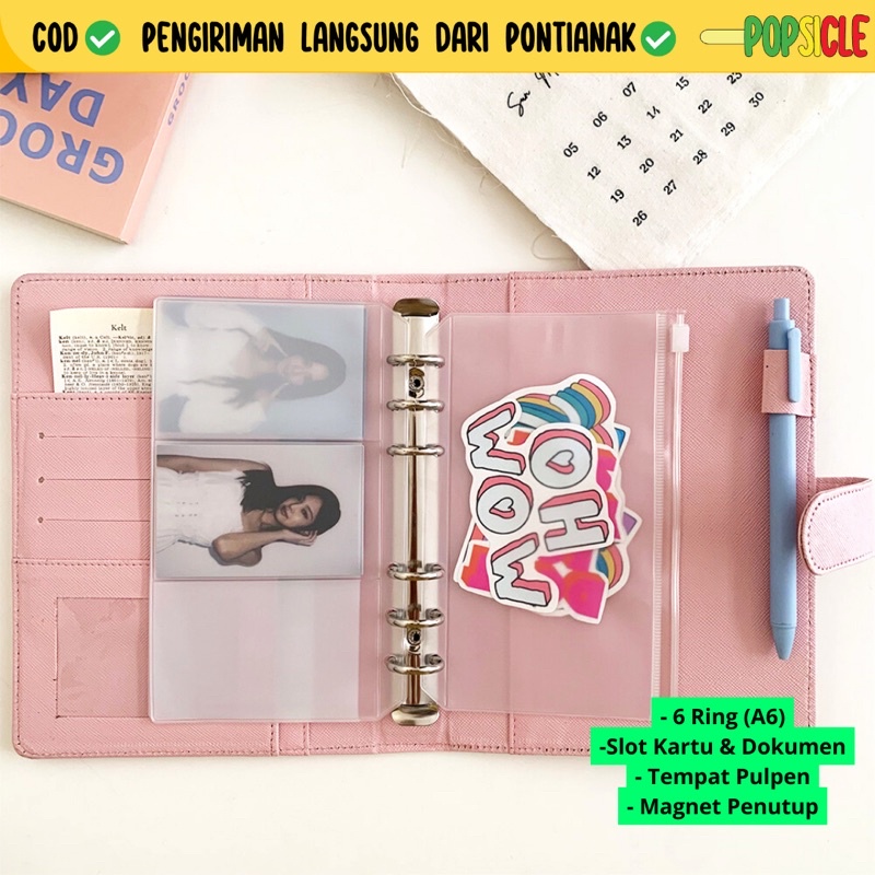 

Binder Polos Flashee Soft Pink A6 6 Ring Buku Agenda A6 Polos Binder Keuangan Financial Planning Book