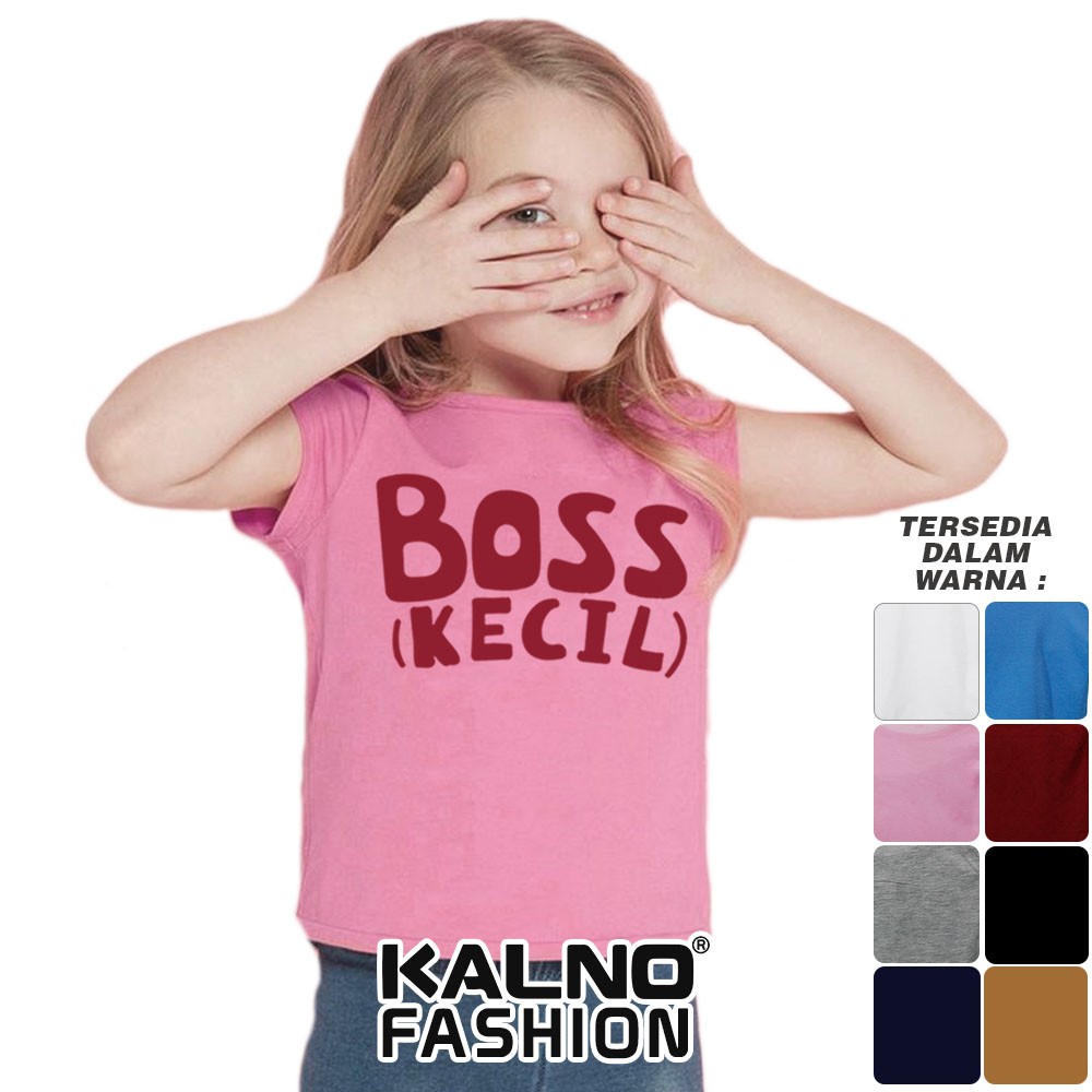 Baju Anak Print Sablon BOSS (KECIL) 118 - Anak Anak Umur 1 -  7 Tahun Ukuran S M L XL Bahan Katun po