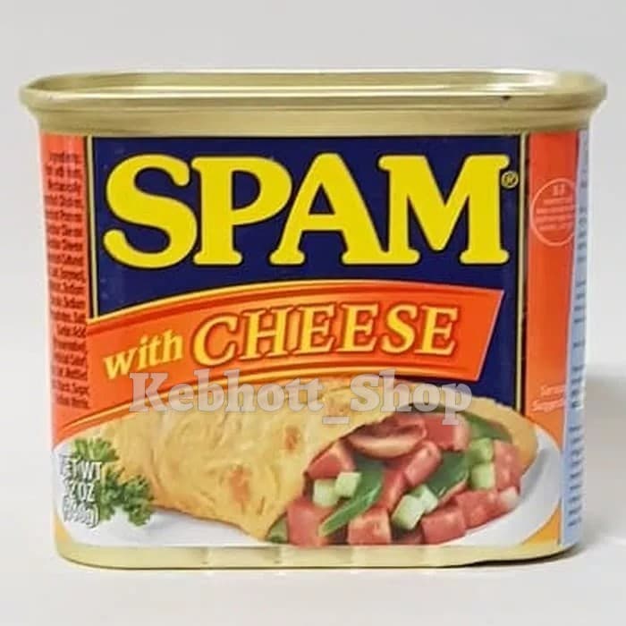 

Hormel Foods Spam Cornet with Cheese Ham 340gr Kornet Mengandung Babi