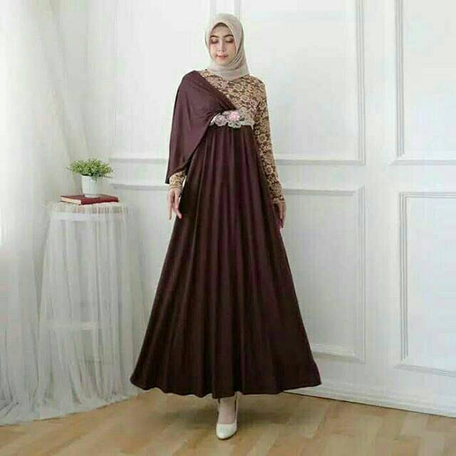 MAXI RUMANIA / YUNIAR DRESS PESTA / DRESS BRUKAT