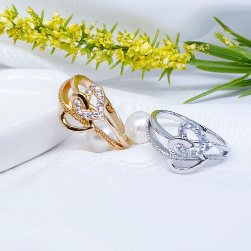 Cincin love NEW fashion permata zircon ♡JC-3♡