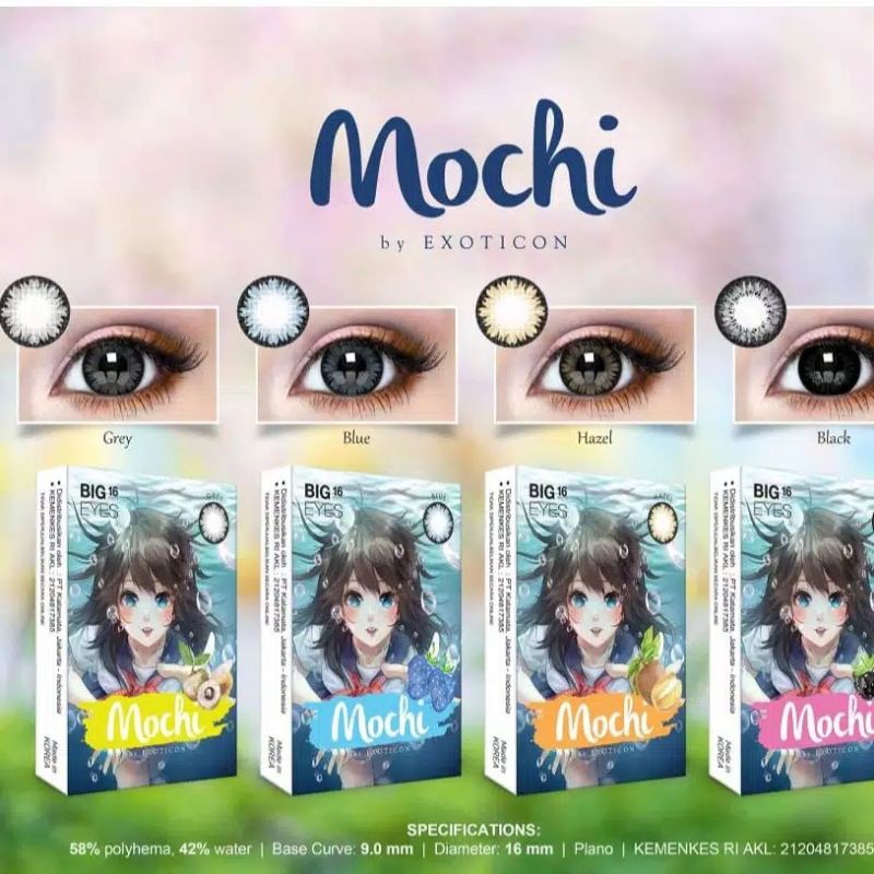 Mochi by Exoticon X2/BIG EYES Softlens Mochi/normal/minus/Soflen/Kacamata