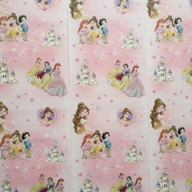 Mudah Wallpaper Sticker Dinding Karakter Istana Princess Pink Hemat